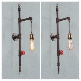 De pijpenwand van de landelijke creatieve retro raket wandlamp