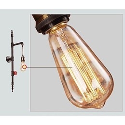 De pijpenwand van de landelijke creatieve retro raket wandlamp