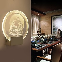 Acryl Wandlamp PVC Lamp Licht Chip Modern Hedendaags Metaal