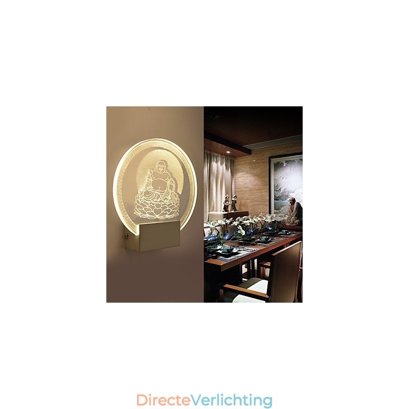 Acryl Wandlamp PVC Lamp Licht Chip Modern Hedendaags Metaal