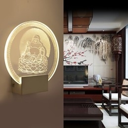 Acryl Wandlamp PVC Lamp Licht Chip Modern Hedendaags Metaal