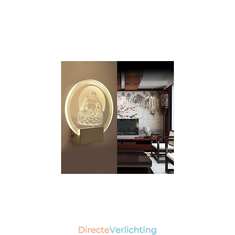 Acryl Wandlamp PVC Lamp Licht Chip Modern Hedendaags Metaal