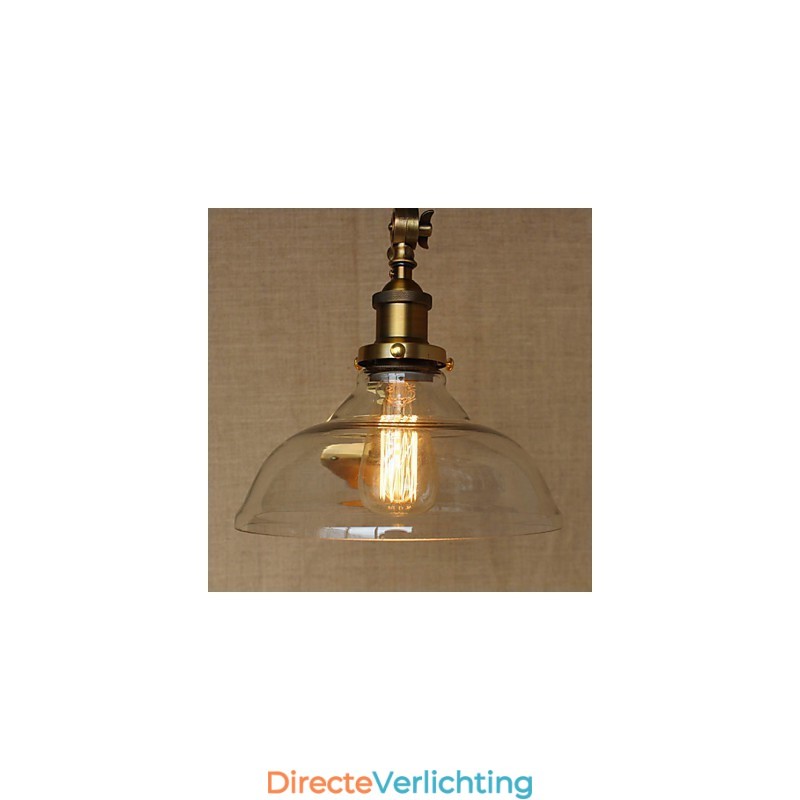 De Iron Glass Bronze Brass Arm Stijl Retro Creatieve Amerikaanse Landelijke Hal Slaapkamer Wandlamp
