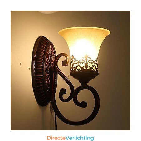 Europa Type Herstel van oude manieren Smeedijzer Slaapkamer Glazen Wandlamp Licht Europa Type Herstel van oude manieren Smeedijzer Slaapkamer Glazen Wandlamp Licht