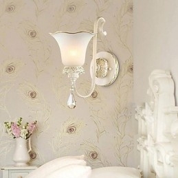 Europa Type Herstel van oude manieren Smeedijzeren slaapkamer wandlamp licht