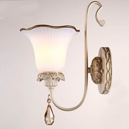 Europa Type Herstel van oude manieren Smeedijzeren slaapkamer wandlamp licht