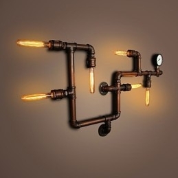 Wandlamp Wandlampen 6 Lampen Brons Afwerking Industriële Stijl Rustieke Lodge Metaal