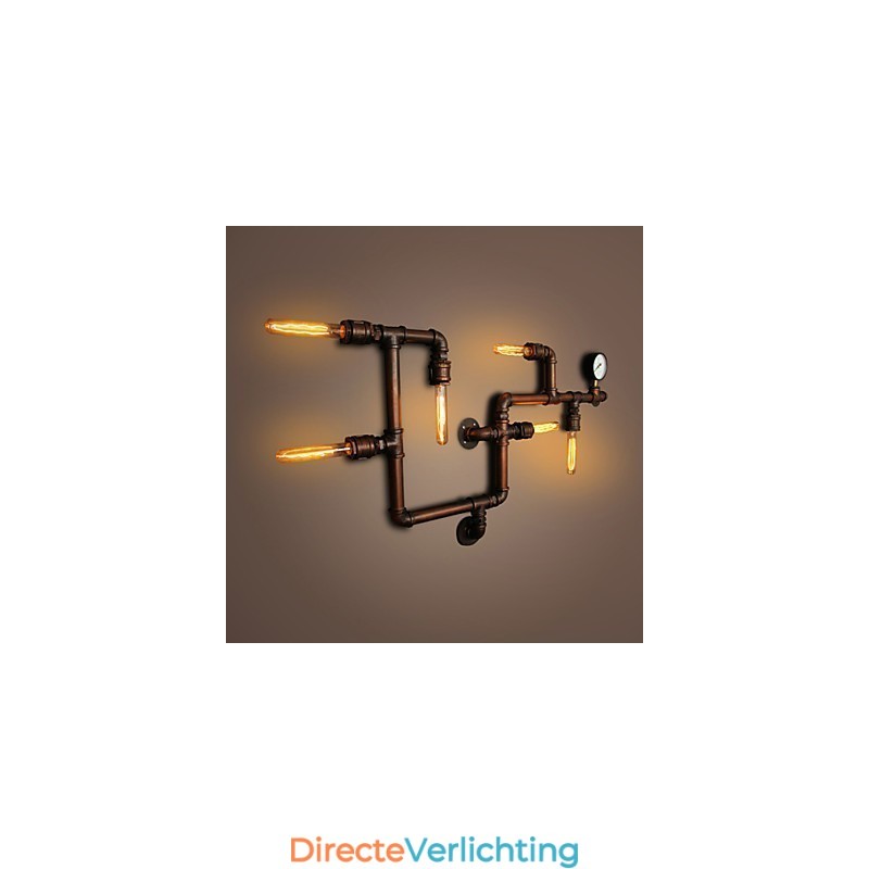 Wandlamp Wandlampen 6 Lampen Brons Afwerking Industriële Stijl Rustieke Lodge Metaal