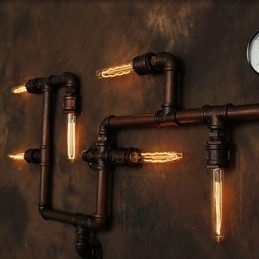 Wandlamp Wandlampen 6 Lampen Brons Afwerking Industriële Stijl Rustieke Lodge Metaal