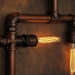 Wandlamp Wandlampen 6 Lampen Brons Afwerking Industriële Stijl Rustieke Lodge Metaal