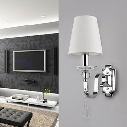 Warmwitte wandlamp met kristallen druppels