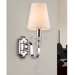 Warmwitte wandlamp met kristallen druppels