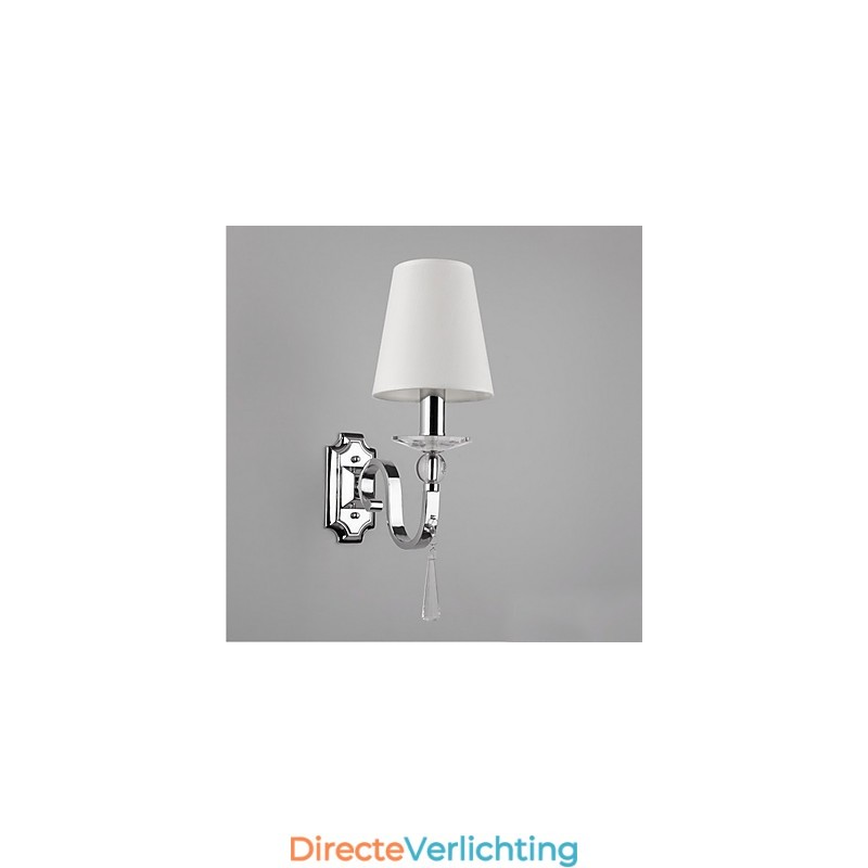 Warmwitte wandlamp met kristallen druppels