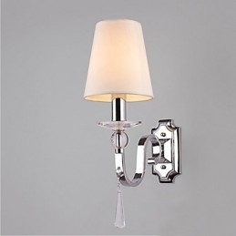 Warmwitte wandlamp met kristallen druppels