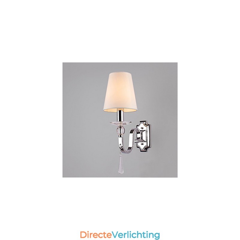 Warmwitte wandlamp met kristallen druppels