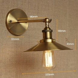Minimalistische industriële stijl villa retro koperen decoratieve paraplu's voor de kerk gangpad muur
