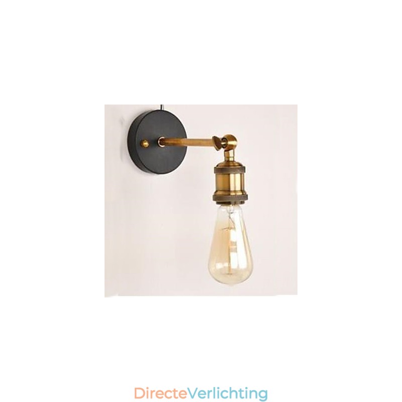 Koperen kop wandlamp