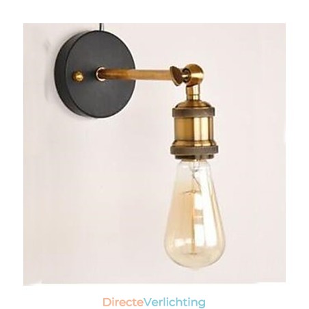 Koperen kop wandlamp Koperen kop wandlamp