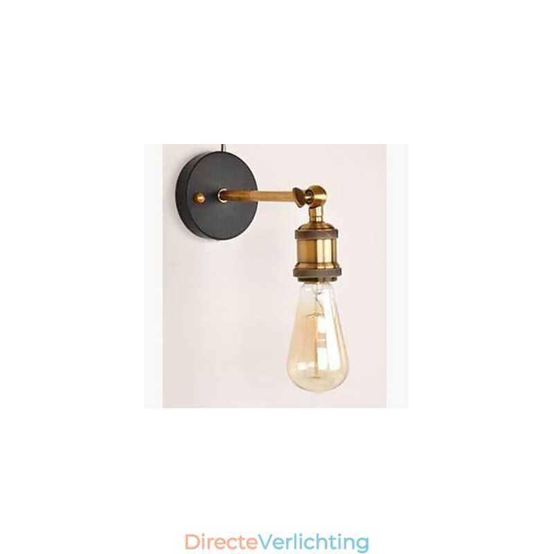 Koperen kop wandlamp
