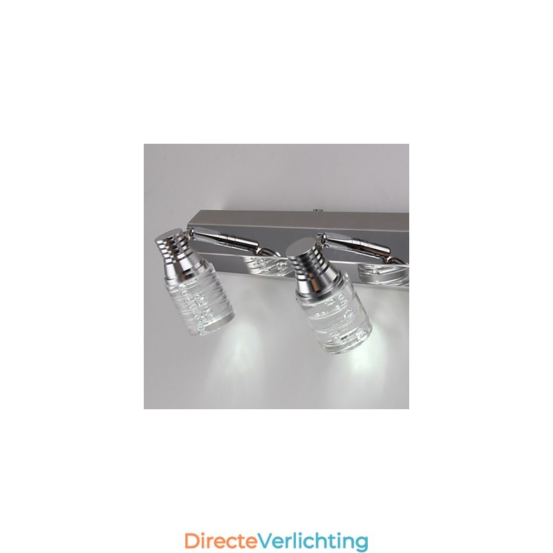 Moderne wandlamp met glazen bubbelkap, spiegelfrontstijl
