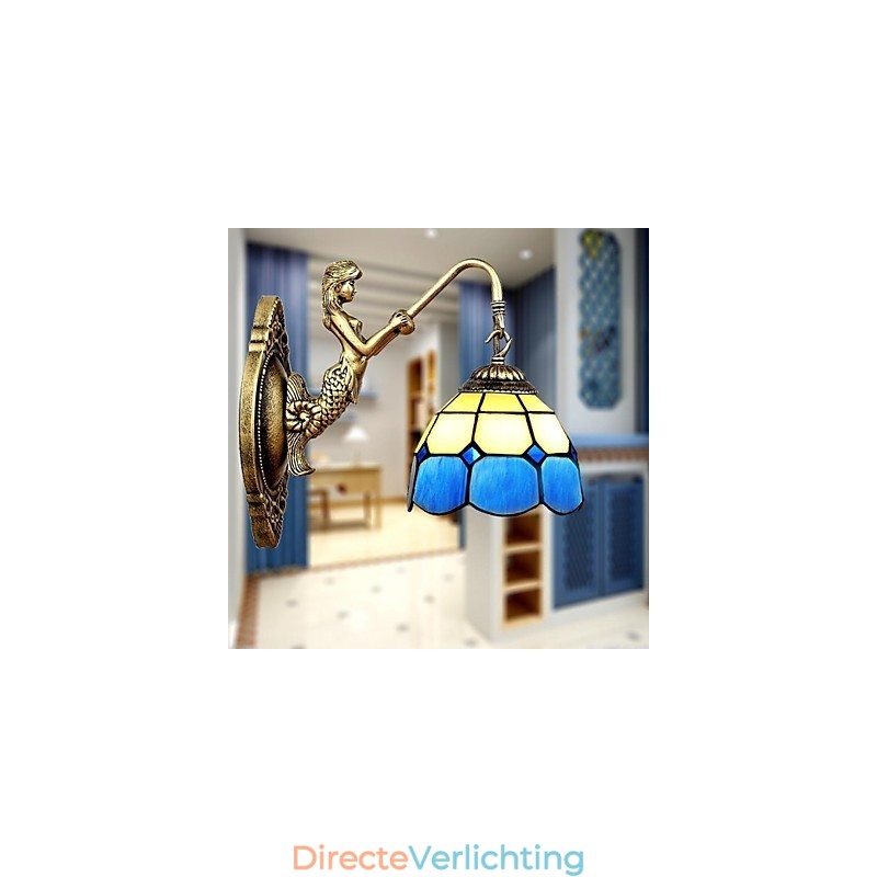 Europa Type Herstellende Oude Manieren Wandlamp Creatieve Mediterrane Glazen Lampen