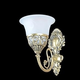 Bronzen Wandlampen Verlichting Moiré Glas Europees Retro Klassiek 220V