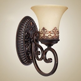 Vintage Wandlampen 1 Licht met Hars Materiaal Glazen Kap Slaapkamer Woonkamer Halverlichting