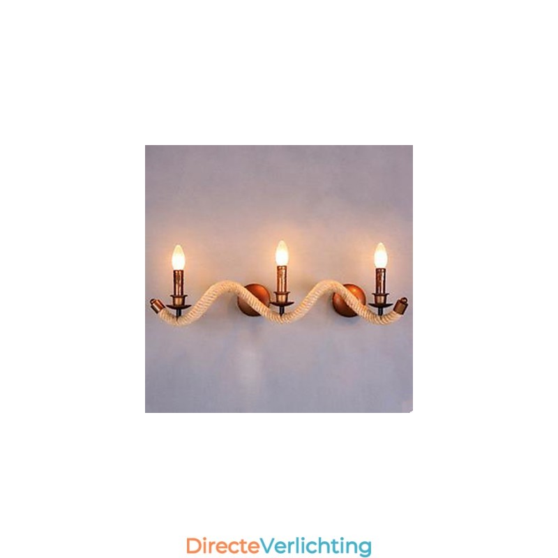 Gecontracteerde balkon trap lamp gedraaide touw wandlamp