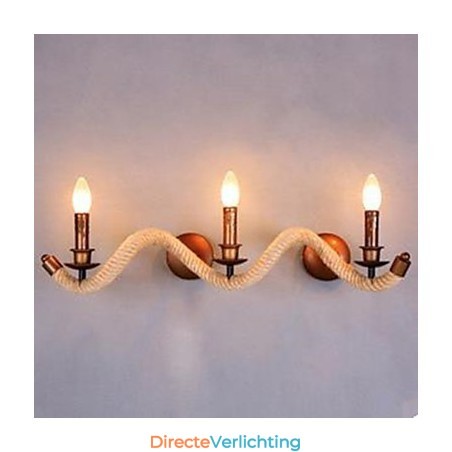 Gecontracteerde balkon trap lamp gedraaide touw wandlamp Gecontracteerde balkon trap lamp gedraaide touw wandlamp