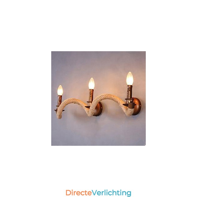 Gecontracteerde balkon trap lamp gedraaide touw wandlamp