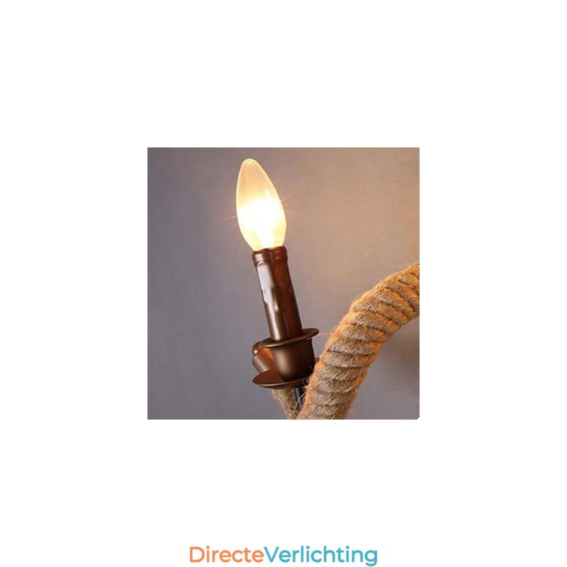 Gecontracteerde balkon trap lamp gedraaide touw wandlamp