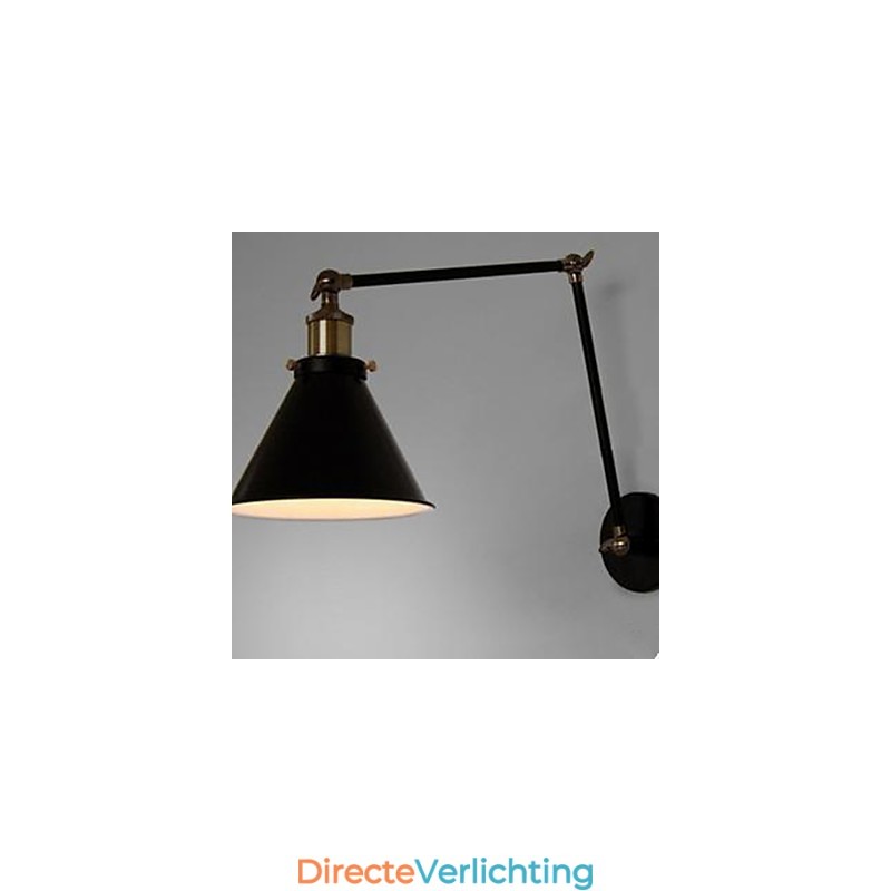 Industriële Nostalgie Persoonlijkheid Loft Zwarte Paraplu Sectie Dubbele Wandlamp