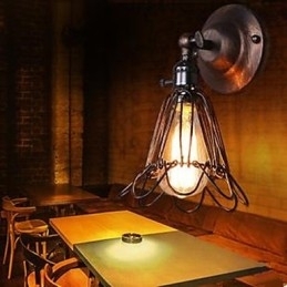 Kleine kooi wandlamp industriële stijl herstel van oude manieren van gang gang lampen en lantaarns