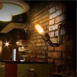 American Village Loft Industriële Edison Stijl Vintage Wandlamp Lamp Retro Waterpijplamp Wandlamp
