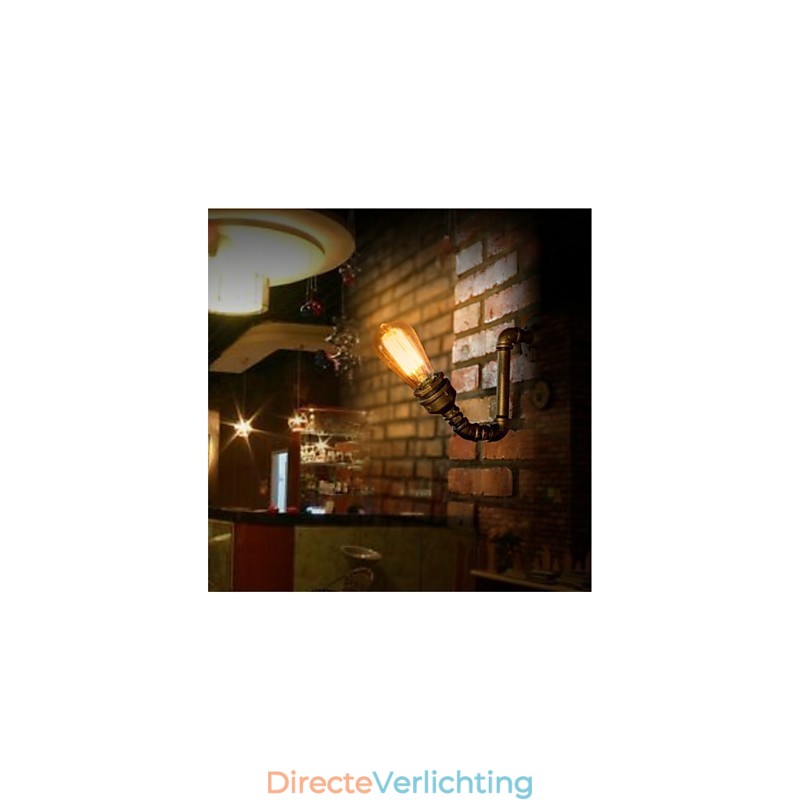 American Village Loft Industriële Edison Stijl Vintage Wandlamp Lamp Retro Waterpijplamp Wandlamp