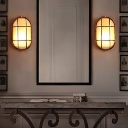 Creatieve persoonlijkheid herstelt oude manieren Glazen wandlampverlichting