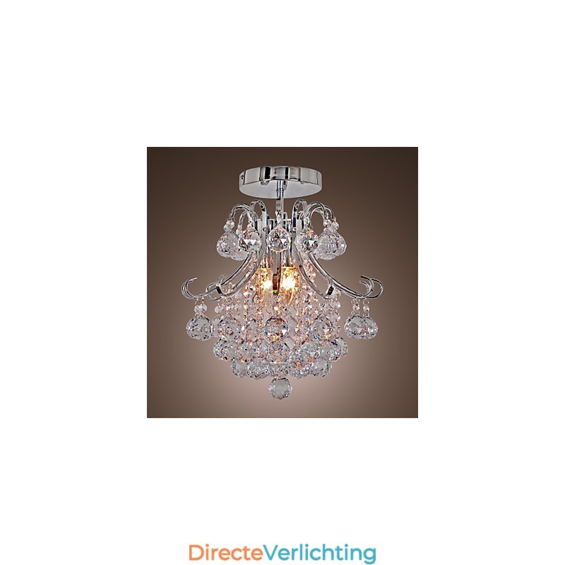 Moderne eigentijdse kristallen mini-stijl gegalvaniseerde metalen kroonluchter inbouw