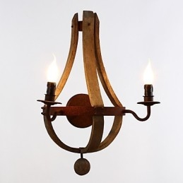 Mini Stijl Wandlampen Rustiek Lodge Hout Bamboe