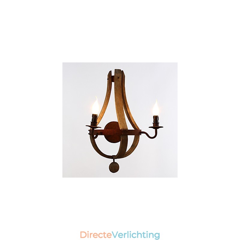 Mini Stijl Wandlampen Rustiek Lodge Hout Bamboe