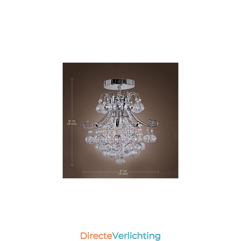 Moderne eigentijdse kristallen mini-stijl gegalvaniseerde metalen kroonluchter inbouw