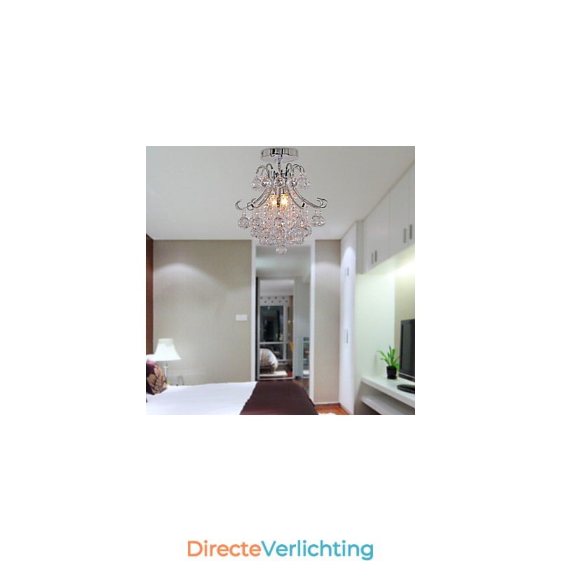 Moderne eigentijdse kristallen mini-stijl gegalvaniseerde metalen kroonluchter inbouw