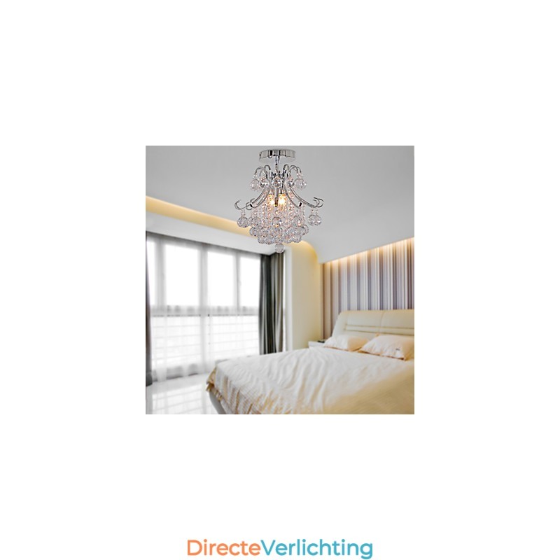 Moderne eigentijdse kristallen mini-stijl gegalvaniseerde metalen kroonluchter inbouw