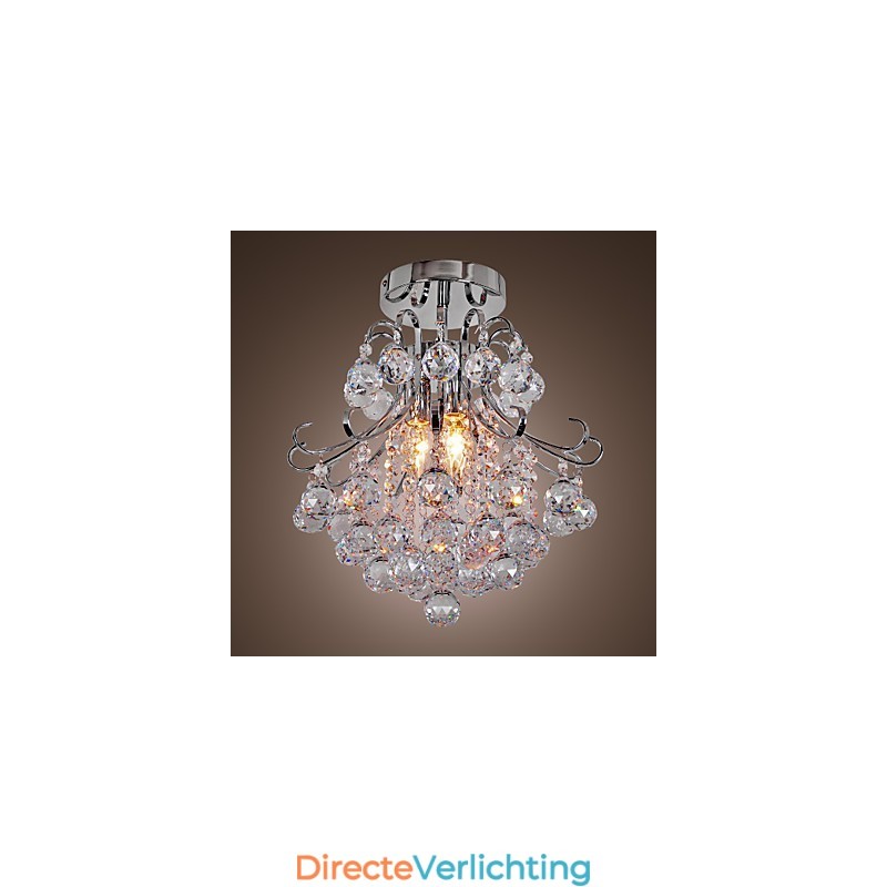 Moderne eigentijdse kristallen mini-stijl gegalvaniseerde metalen kroonluchter inbouw