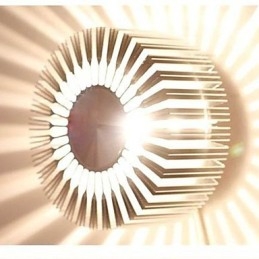 Embed ronde zonnebloem type aluminium projectie wandlamp