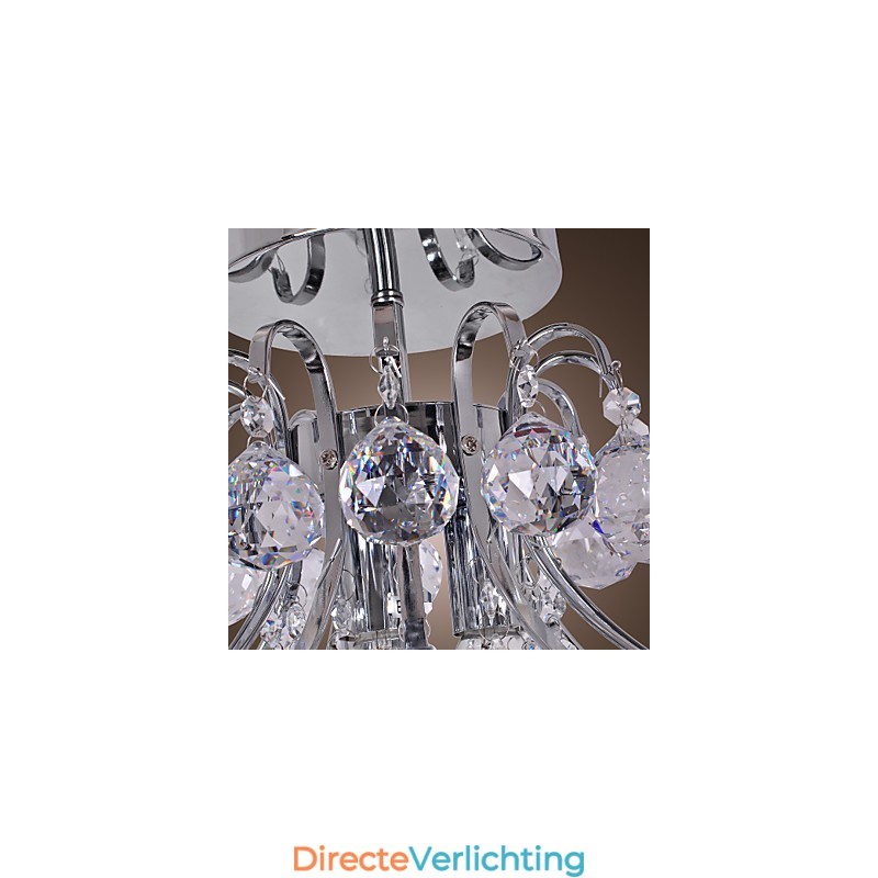 Moderne eigentijdse kristallen mini-stijl gegalvaniseerde metalen kroonluchter inbouw