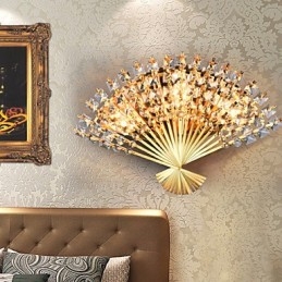 Valentijnsdag De Fan Wanddecoratie Geschenken Hedendaagse En Gecontracteerde Kristallen Wandlamp Licht