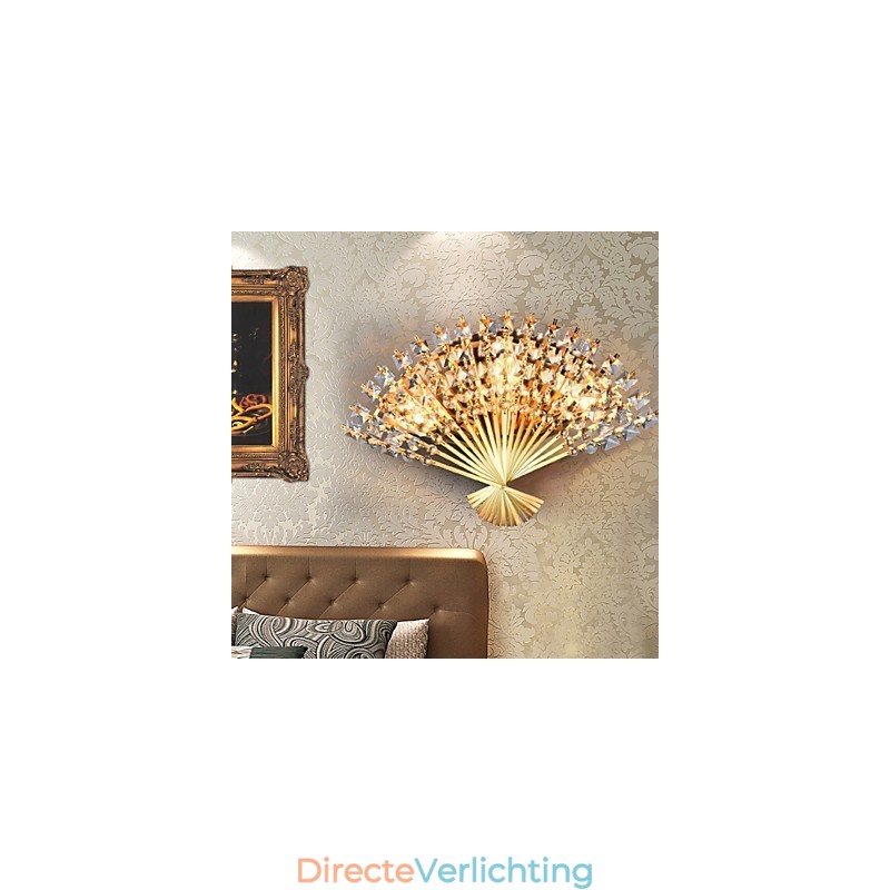 Valentijnsdag De Fan Wanddecoratie Geschenken Hedendaagse En Gecontracteerde Kristallen Wandlamp Licht