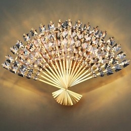 Valentijnsdag De Fan Wanddecoratie Geschenken Hedendaagse En Gecontracteerde Kristallen Wandlamp Licht