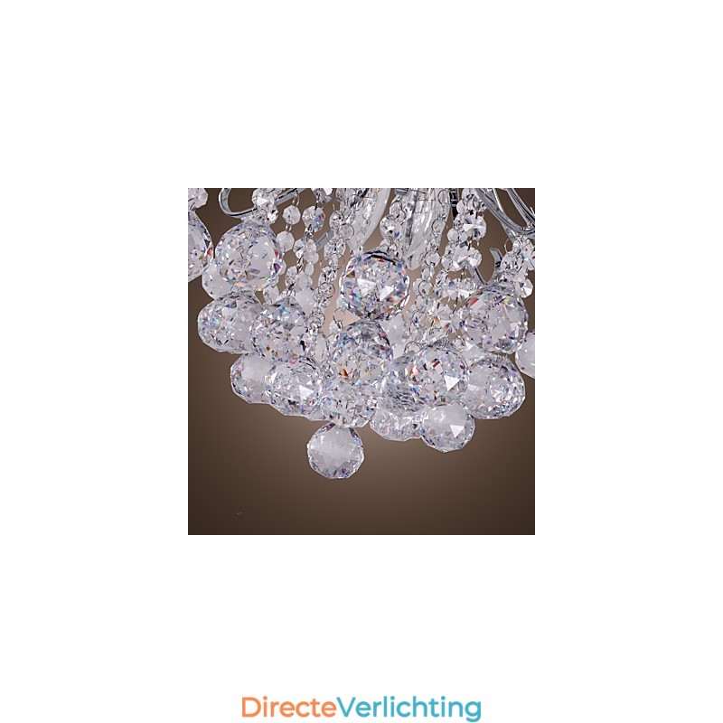 Moderne eigentijdse kristallen mini-stijl gegalvaniseerde metalen kroonluchter inbouw