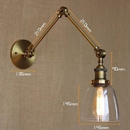 Retro Vintage RACK Slaapkamer Nachtkastje Exclusieve Hotel Lobby Versierde Antieke Bronzen Wandlamp